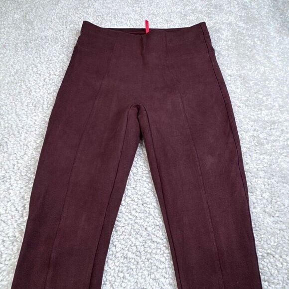 Spanx Black Faux Suede Legging Maroon Red - Picture 6 of 9